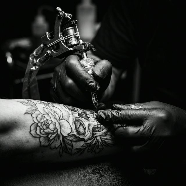 Tattoo Artist Working at Amit Tattoo Studio Mumbai
